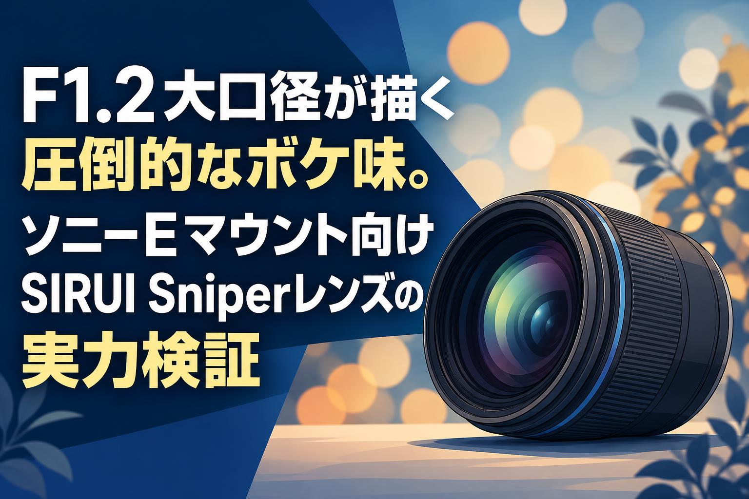 F1.2大口径が描く圧倒的なボケ味。ソニーEマウント向けSIRUI Sniperレンズの実力検証