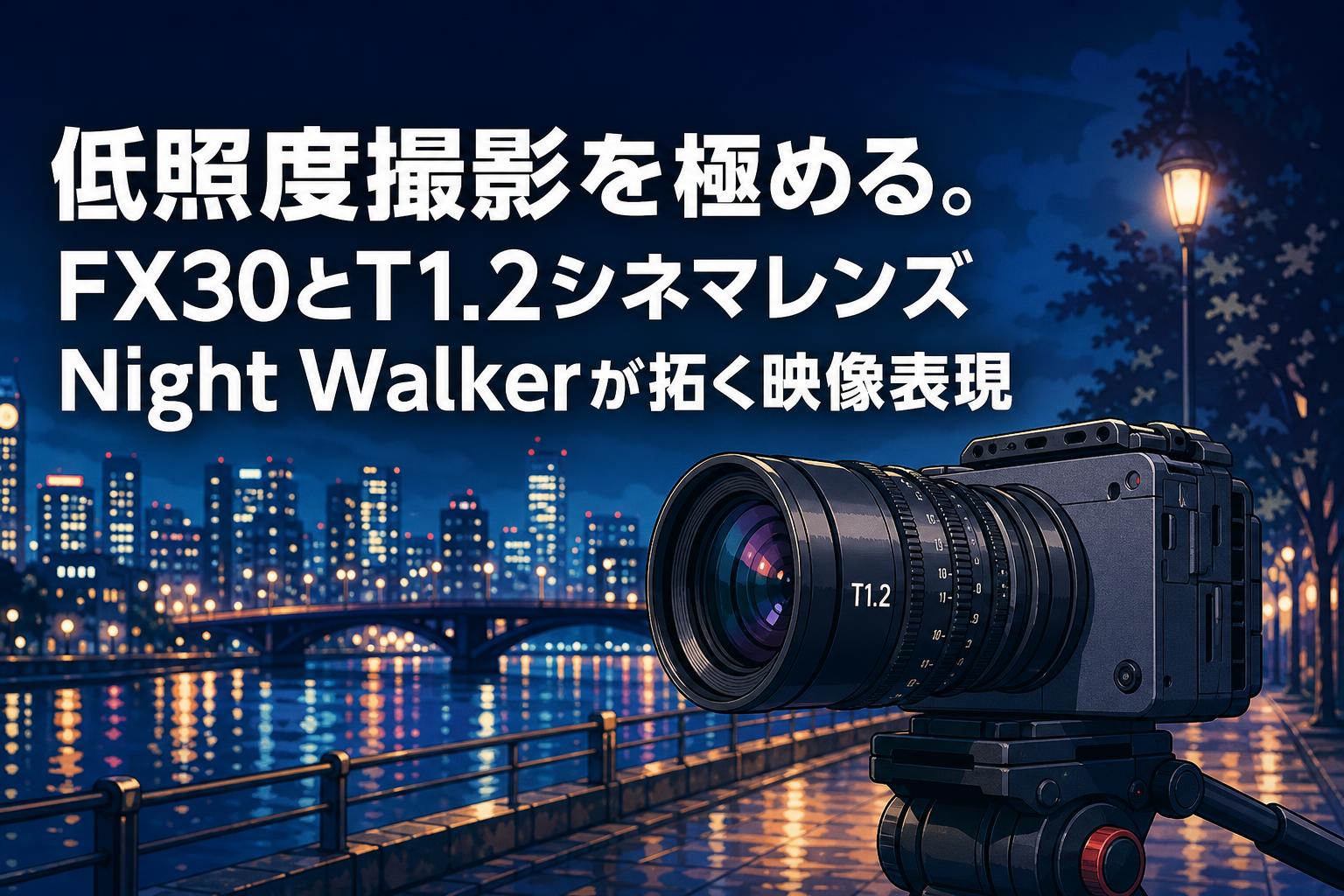 低照度撮影を極める。FX30とT1.2シネマレンズNight Walkerが拓く映像表現