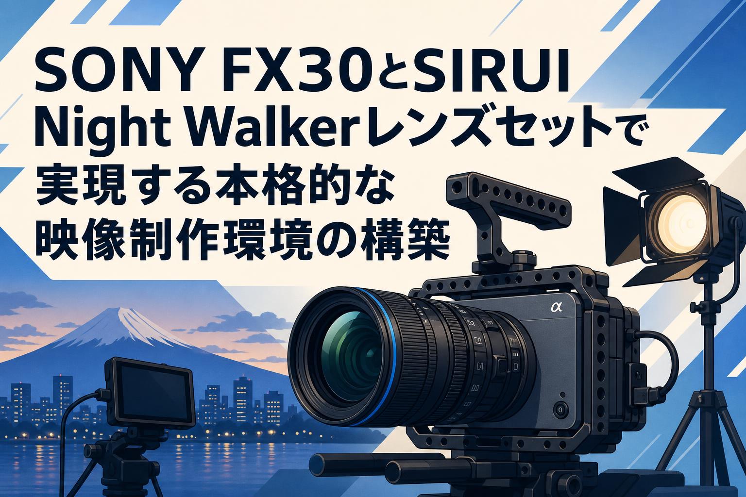 SONY FX30とSIRUI Night Walkerレンズセットで実現する本格的な映像制作環境の構築