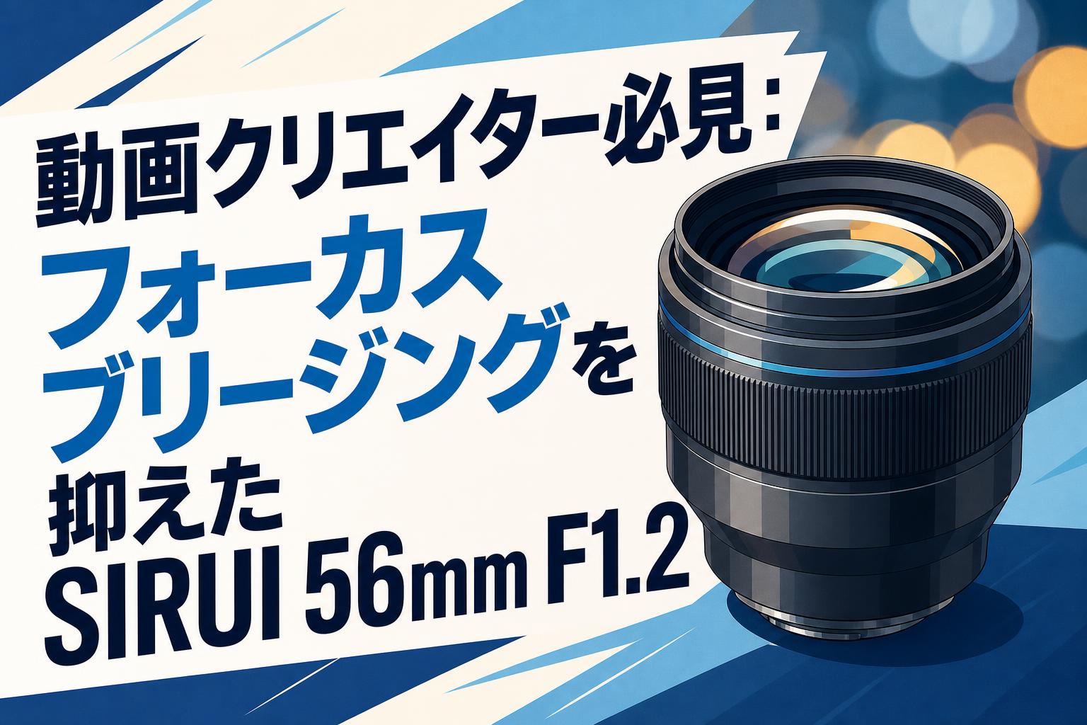動画クリエイター必見：フォーカスブリージングを抑えたSIRUI 56mm F1.2