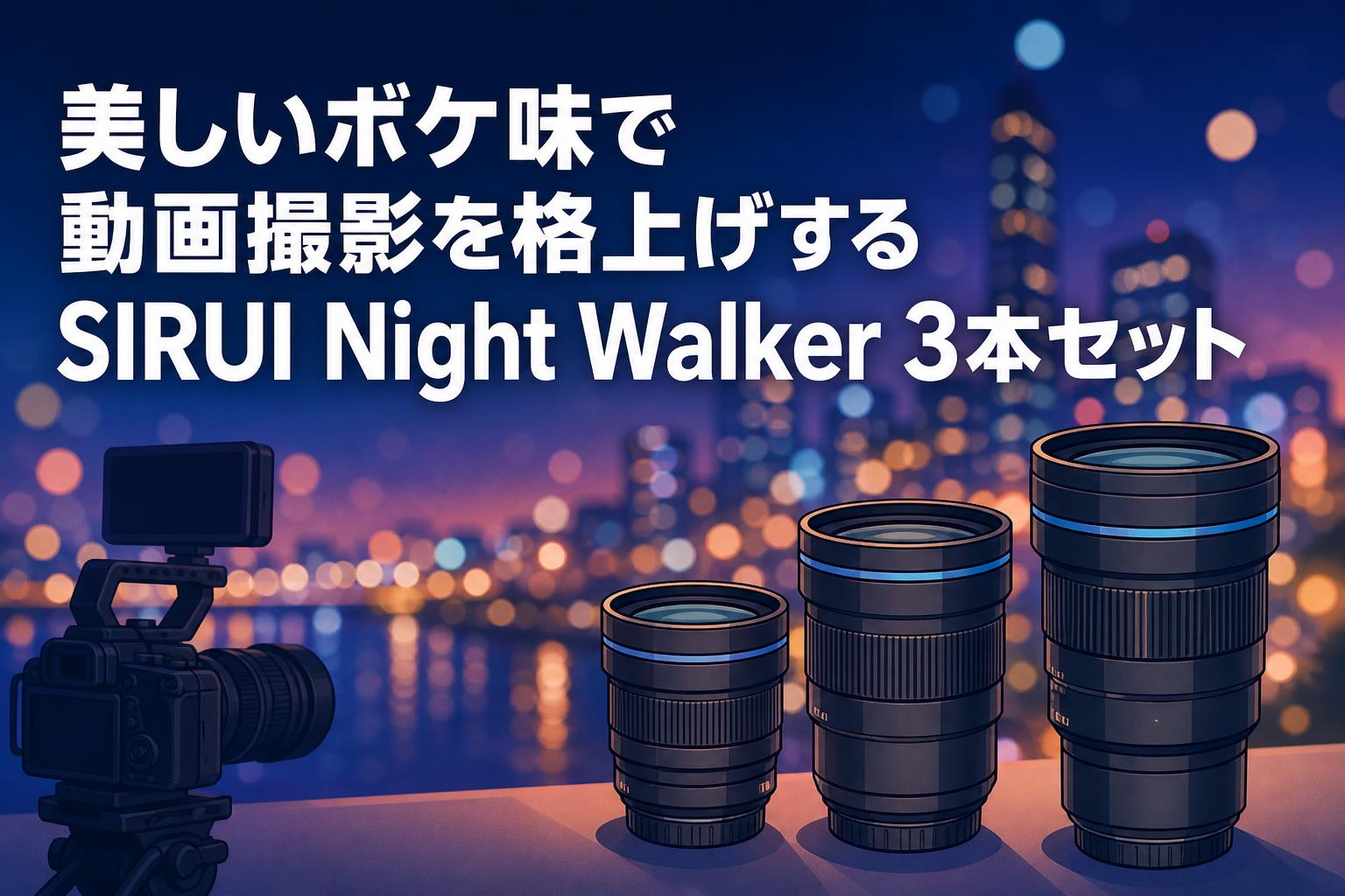 美しいボケ味で動画撮影を格上げするSIRUI Night Walker 3本セット