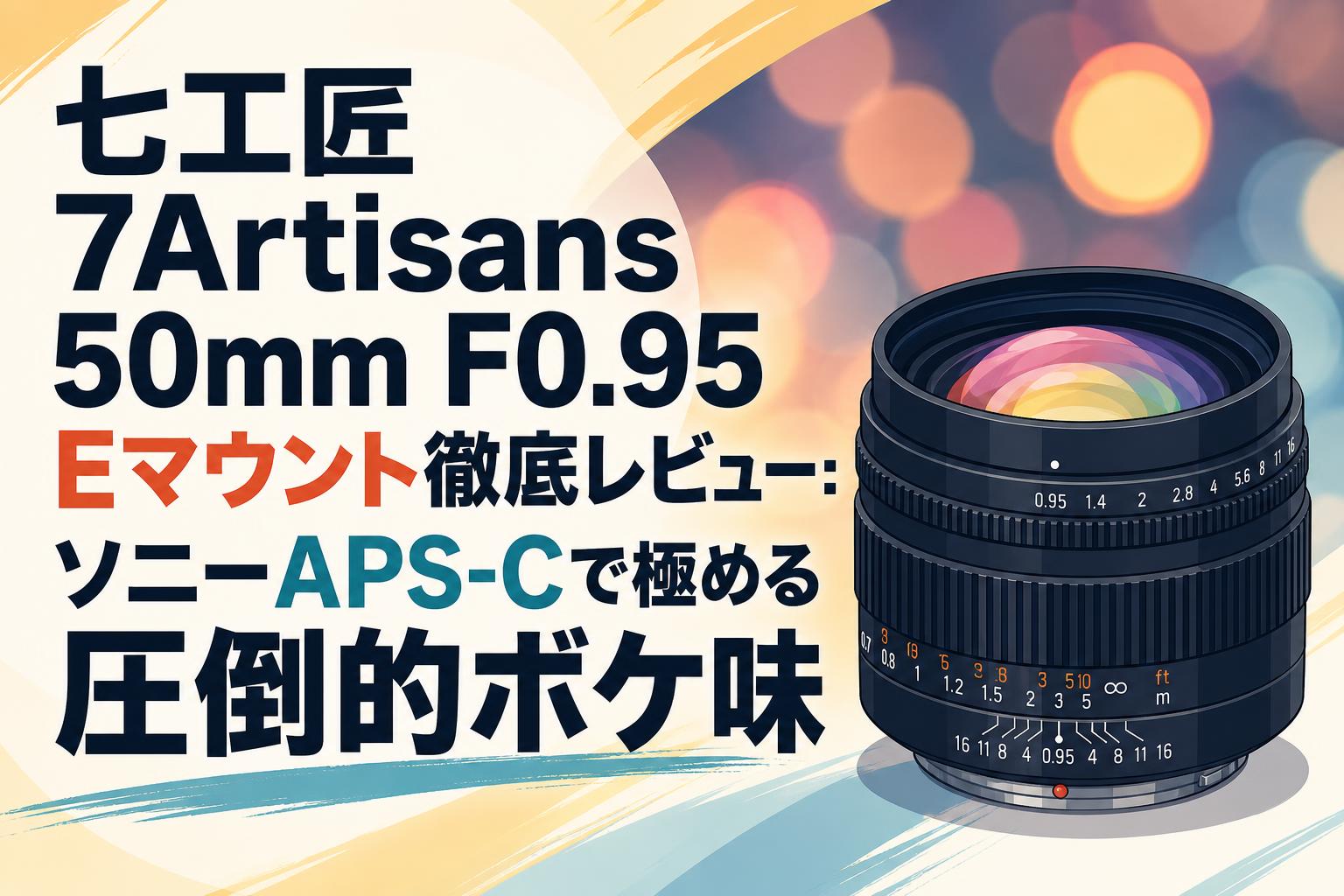 七工匠 7Artisans 50mm F0.95 Eマウント徹底レビュー：ソニーAPS-Cで極める圧倒的ボケ味