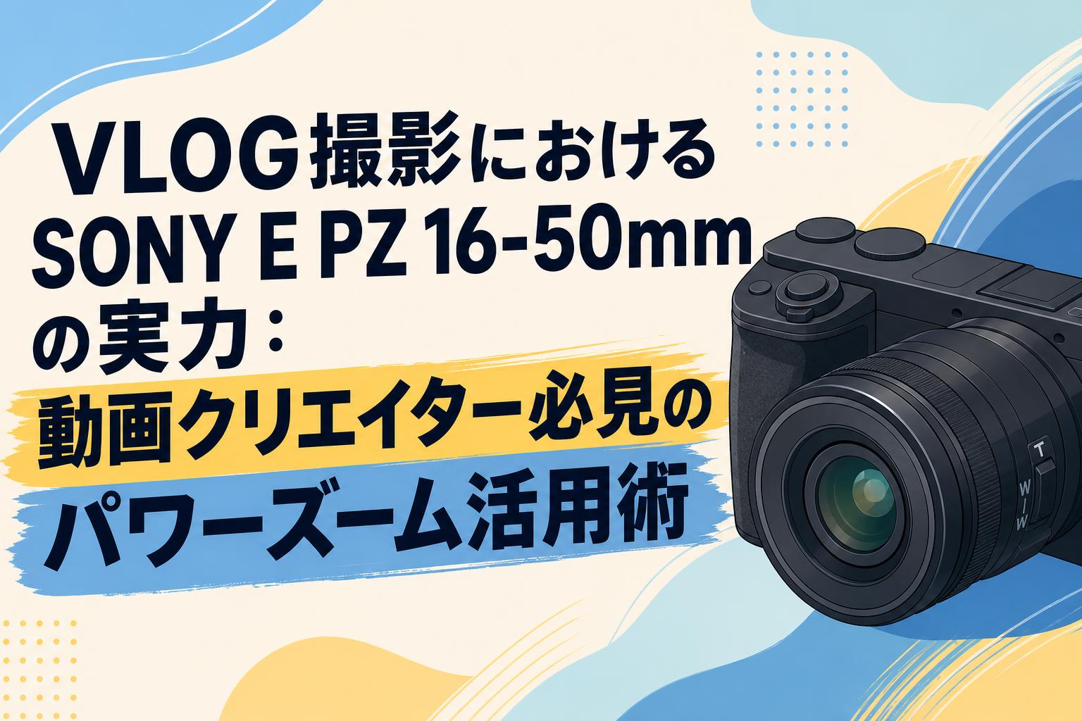 VLOG撮影におけるSONY E PZ 16-50mmの実力：動画クリエイター必見のパワーズーム活用術