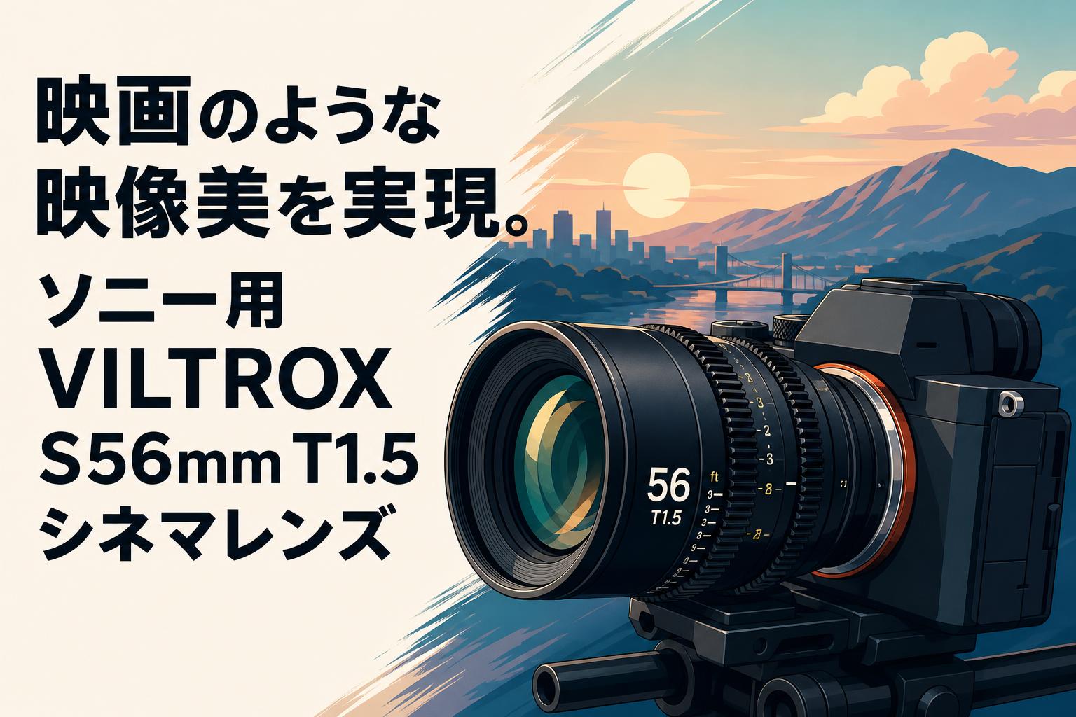映画のような映像美を実現。ソニー用VILTROX S56mm T1.5シネマレンズ