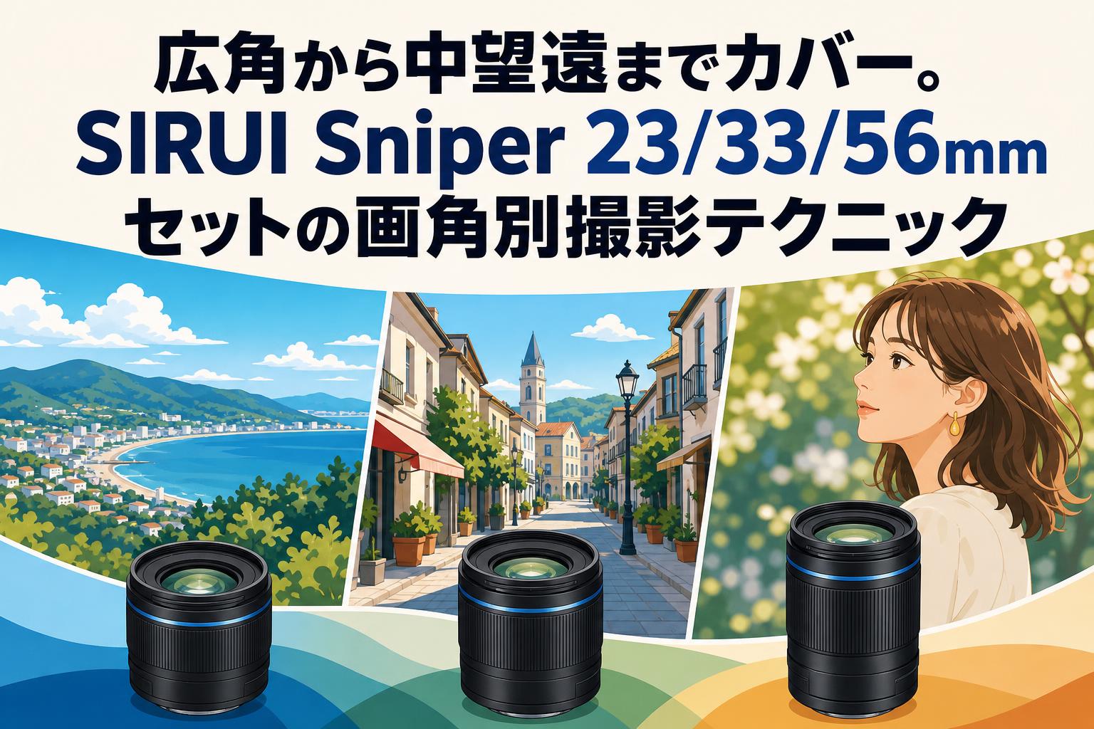広角から中望遠までカバー。SIRUI Sniper 23/33/56mmセットの画角別撮影テクニック