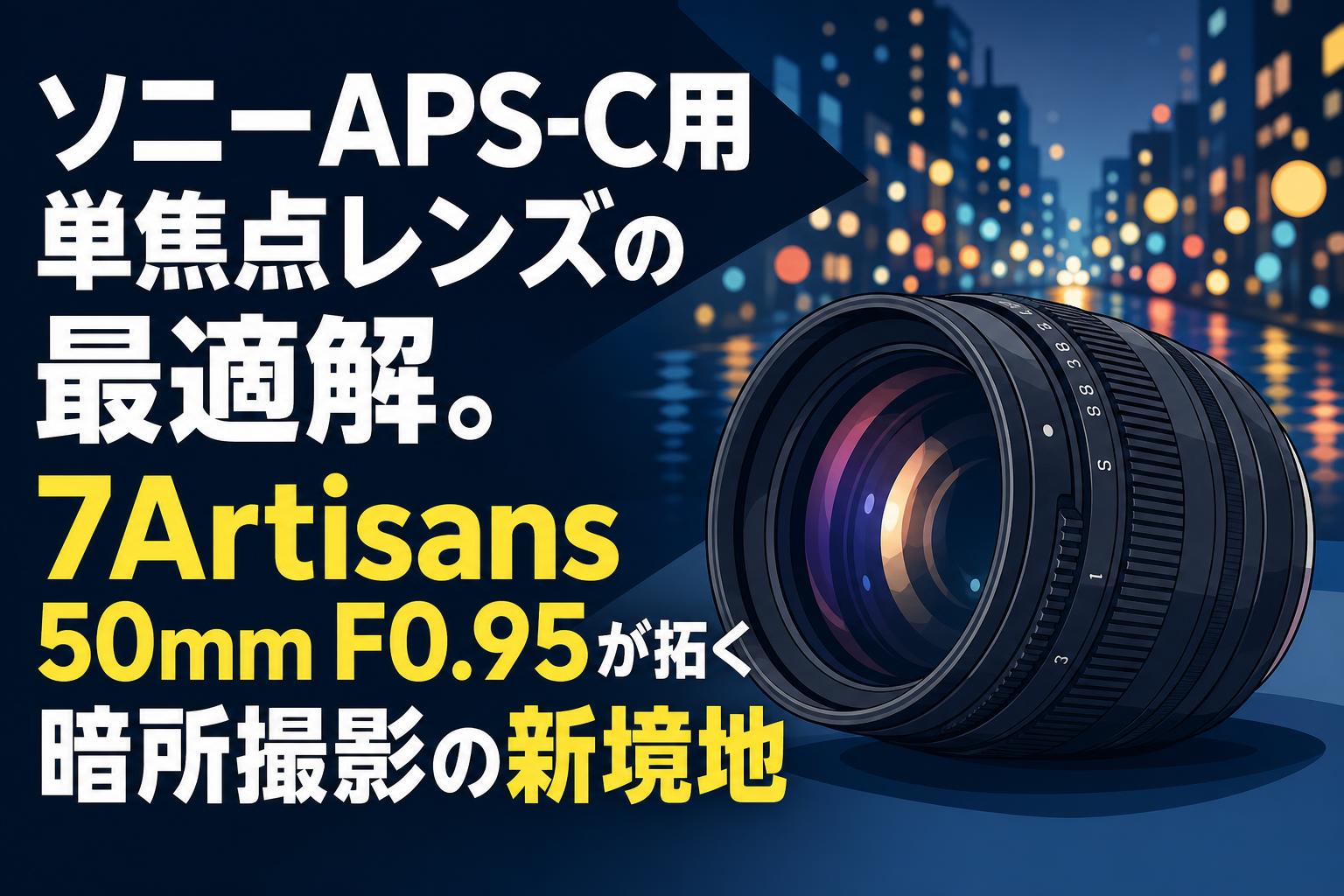 ソニーAPS-C用単焦点レンズの最適解。7Artisans 50mm F0.95が拓く暗所撮影の新境地