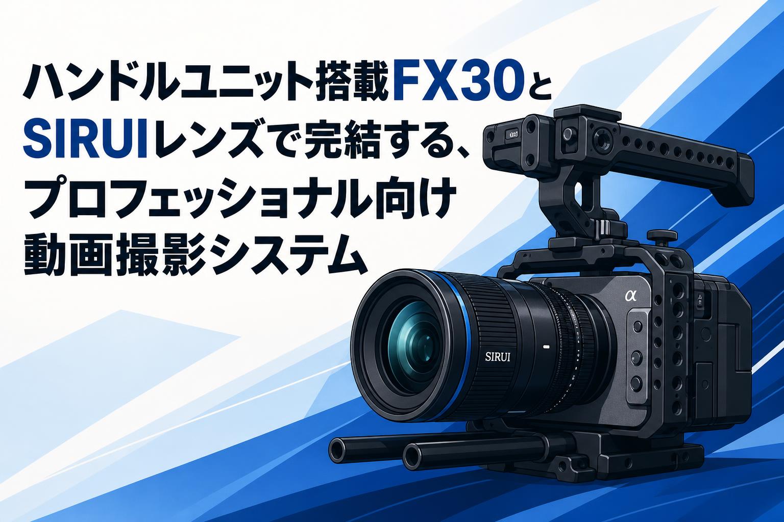 ハンドルユニット搭載FX30とSIRUIレンズで完結する、プロフェッショナル向け動画撮影システム