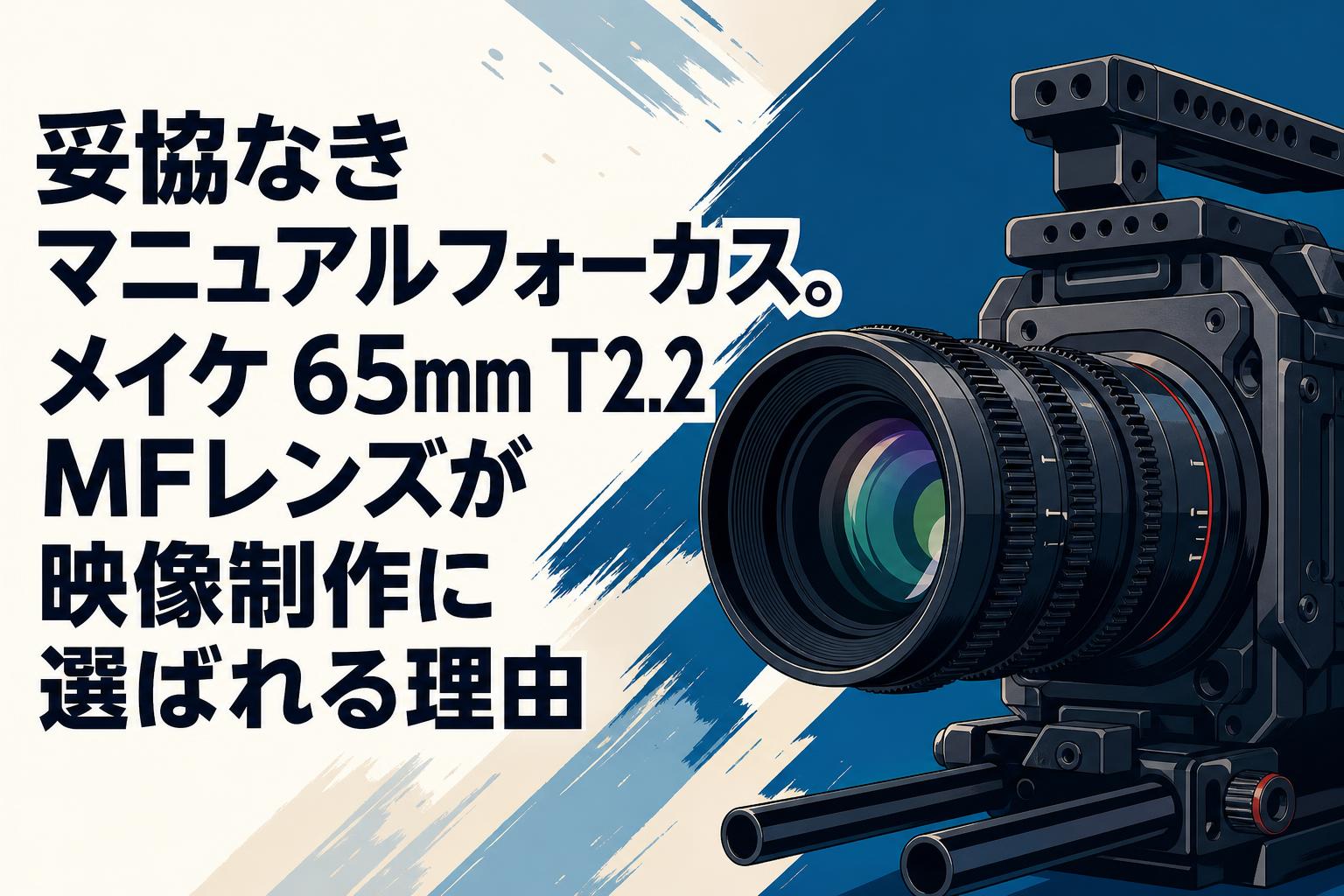 妥協なきマニュアルフォーカス。メイケ 65mm T2.2 MFレンズが映像制作に選ばれる理由