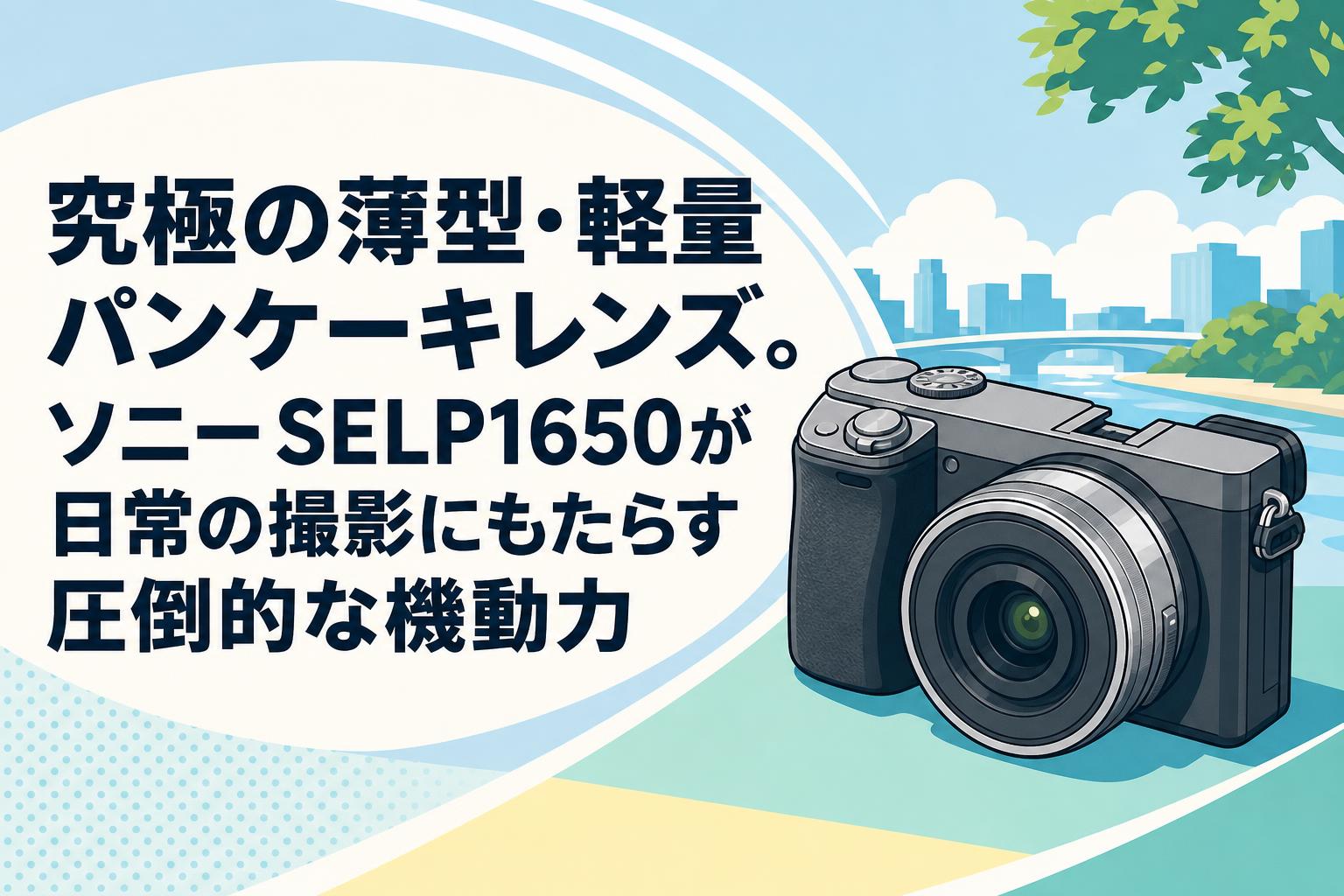 究極の薄型・軽量パンケーキレンズ。ソニー SELP1650が日常の撮影にもたらす圧倒的な機動力