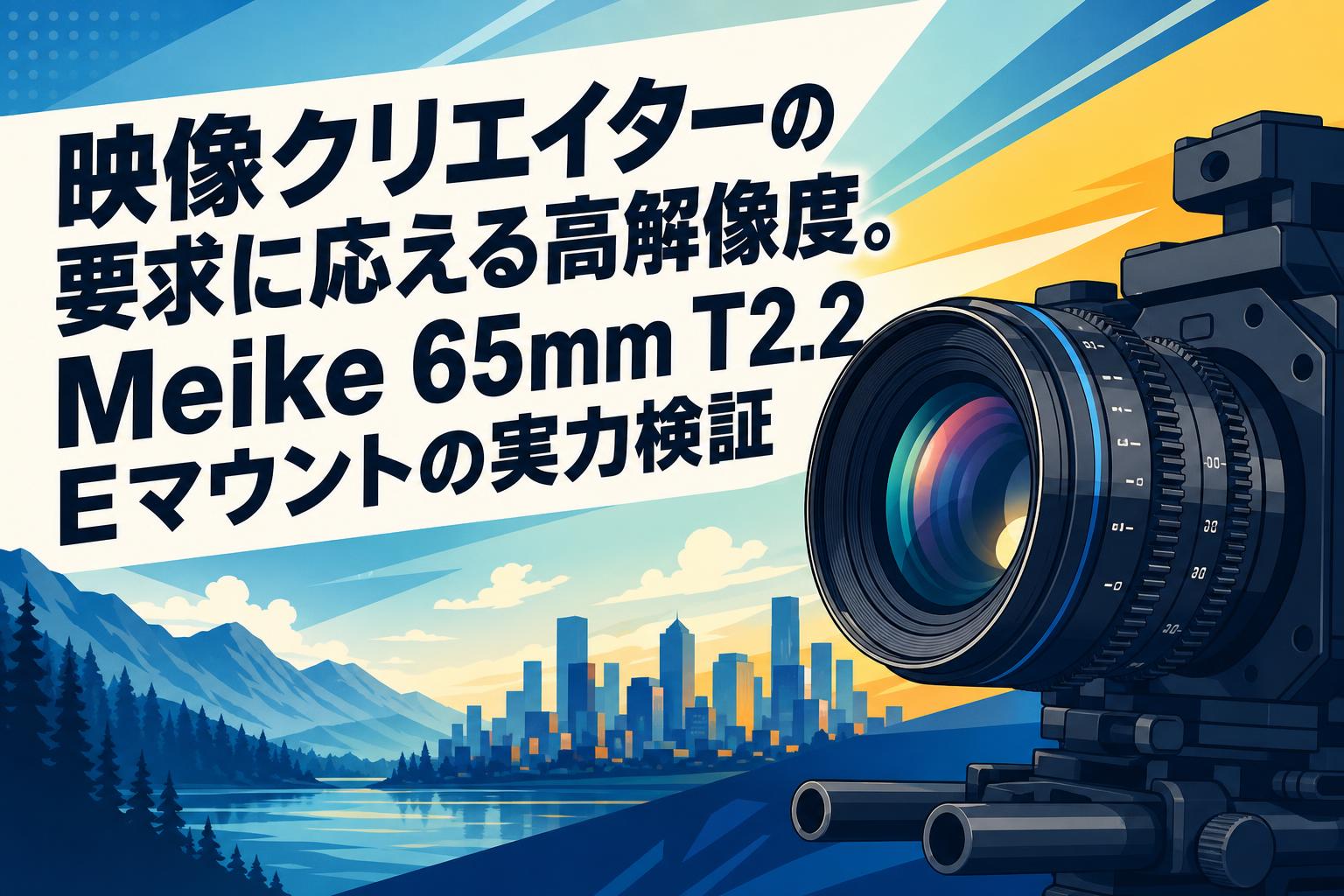 映像クリエイターの要求に応える高解像度。Meike 65mm T2.2 Eマウントの実力検証
