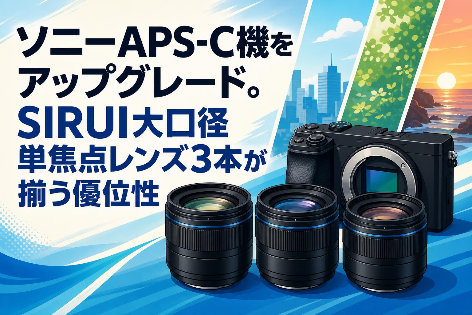 ソニーAPS-C機をアップグレード。SIRUI大口径単焦点レンズ3本が揃う優位性