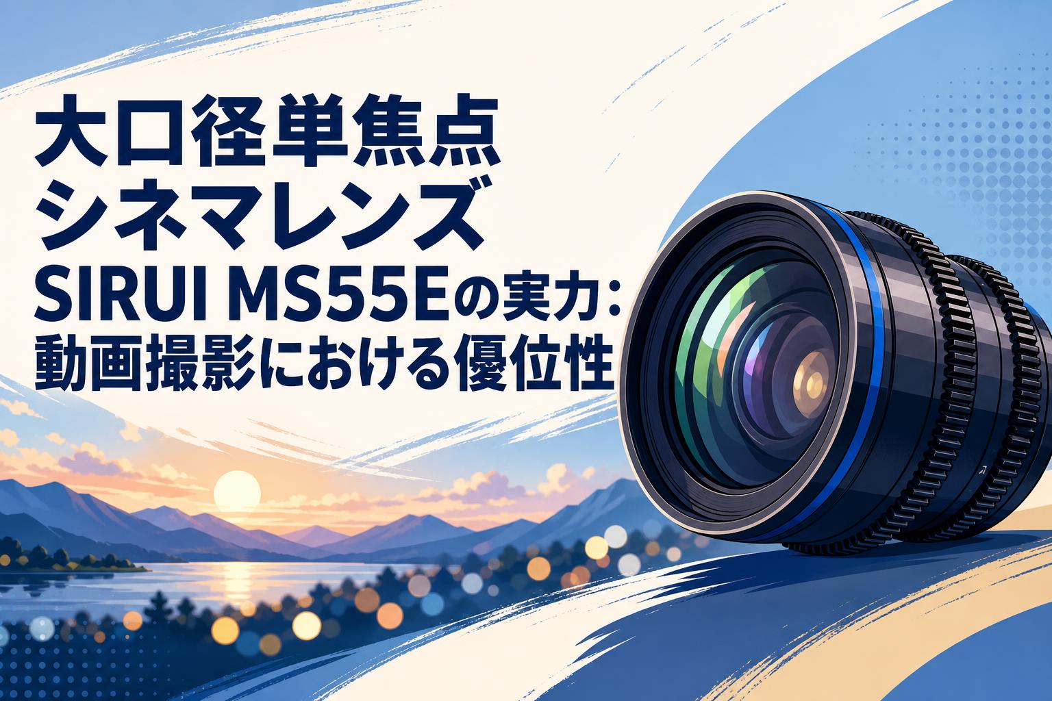 大口径単焦点シネマレンズSIRUI MS55Eの実力：動画撮影における優位性