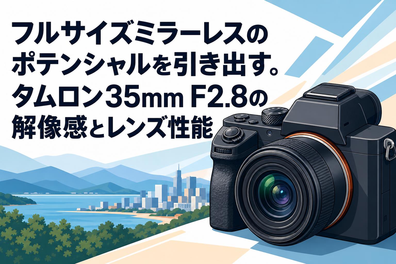 フルサイズミラーレスのポテンシャルを引き出す。タムロン35mm F2.8の解像感とレンズ性能
