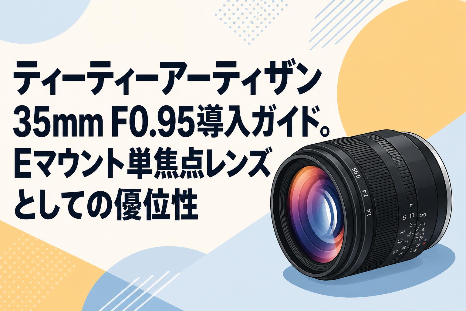 ティーティーアーティザン 35mm F0.95導入ガイド。Eマウント単焦点レンズとしての優位性
