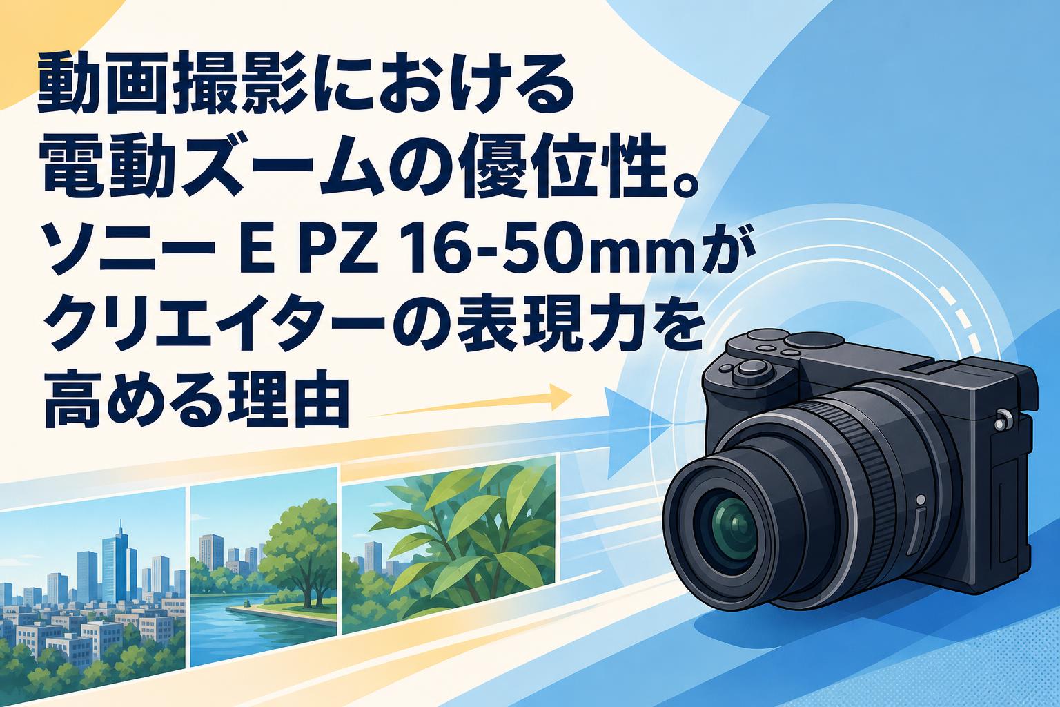 動画撮影における電動ズームの優位性。ソニー E PZ 16-50mmがクリエイターの表現力を高める理由