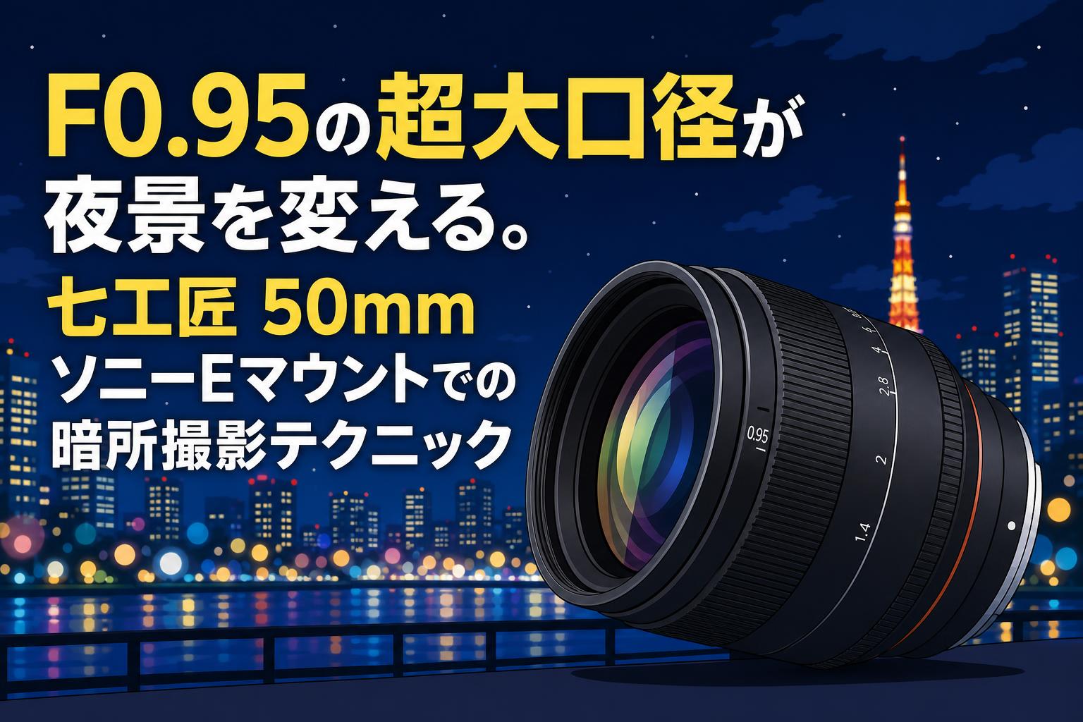 F0.95の超大口径が夜景を変える。七工匠 50mm ソニーEマウントでの暗所撮影テクニック