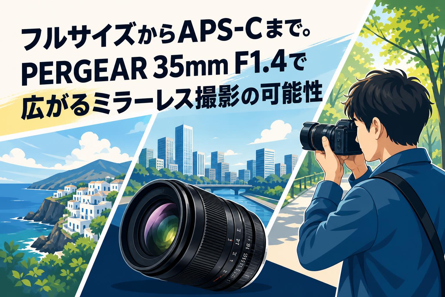 フルサイズからAPS-Cまで。PERGEAR 35mm F1.4で広がるミラーレス撮影の可能性