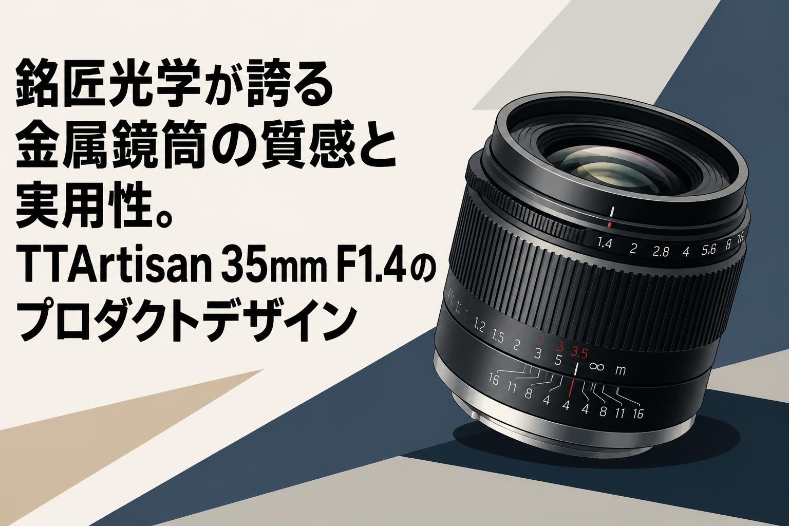 銘匠光学が誇る金属鏡筒の質感と実用性。TTArtisan 35mm F1.4のプロダクトデザイン
