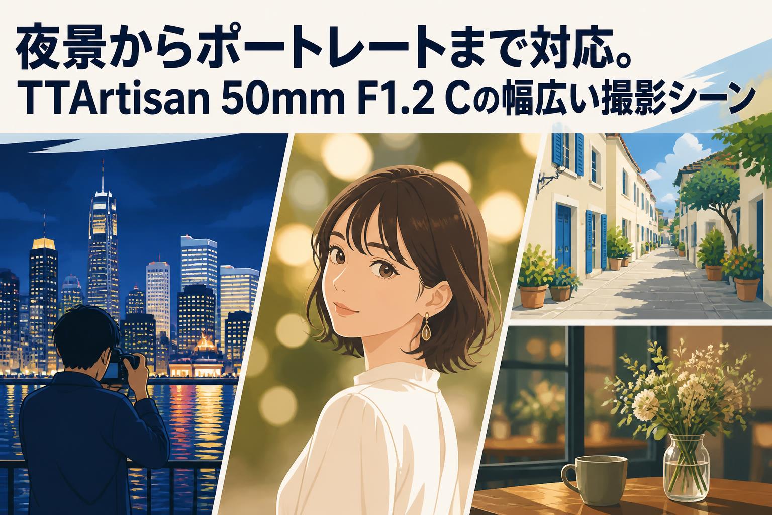 夜景からポートレートまで対応。TTArtisan 50mm F1.2 Cの幅広い撮影シーン