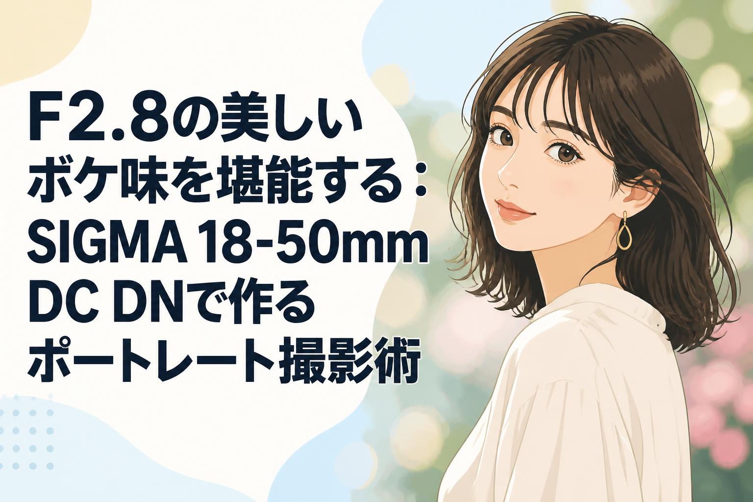 F2.8の美しいボケ味を堪能する：SIGMA 18-50mm DC DNで作るポートレート撮影術