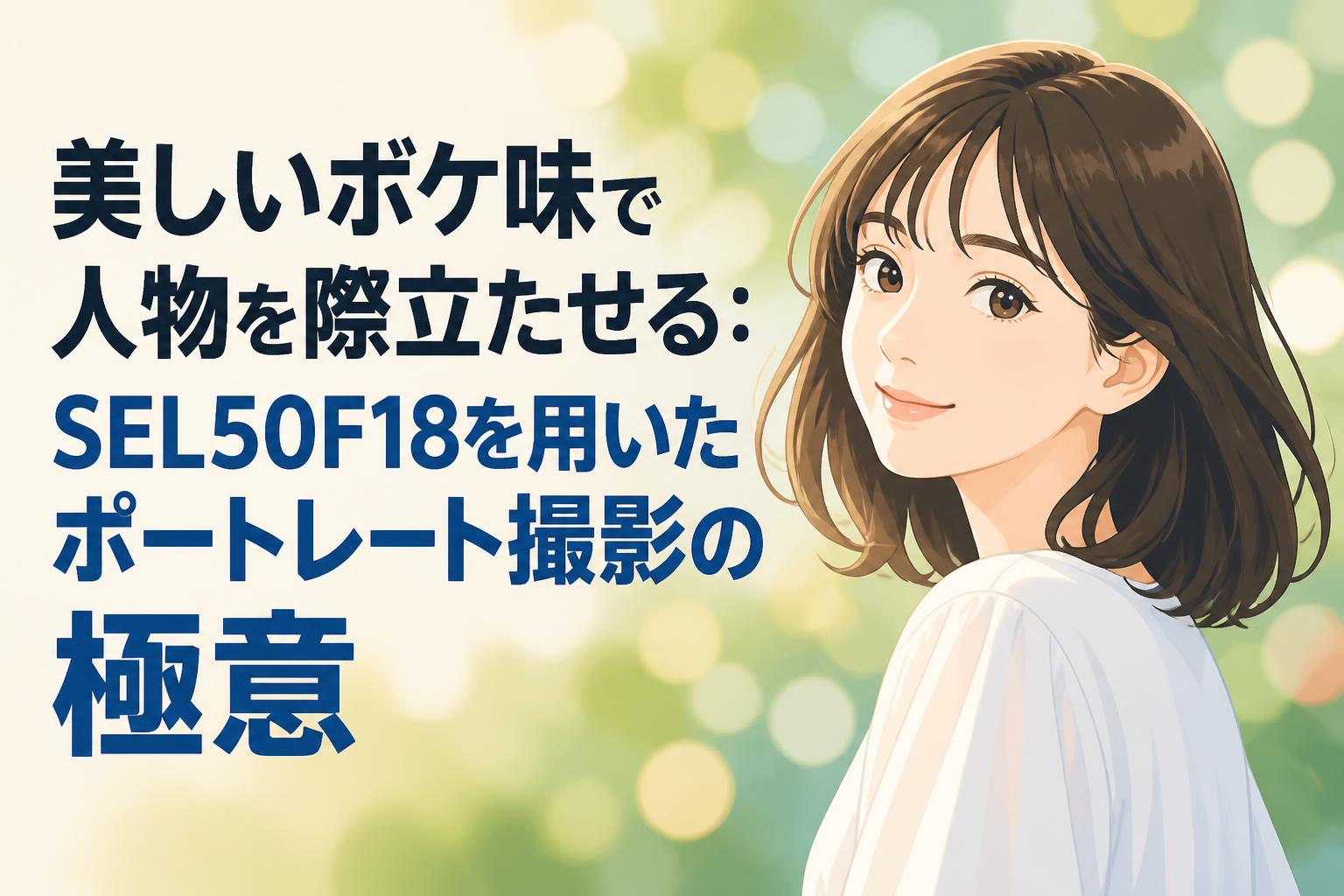 美しいボケ味で人物を際立たせる：SEL50F18を用いたポートレート撮影の極意
