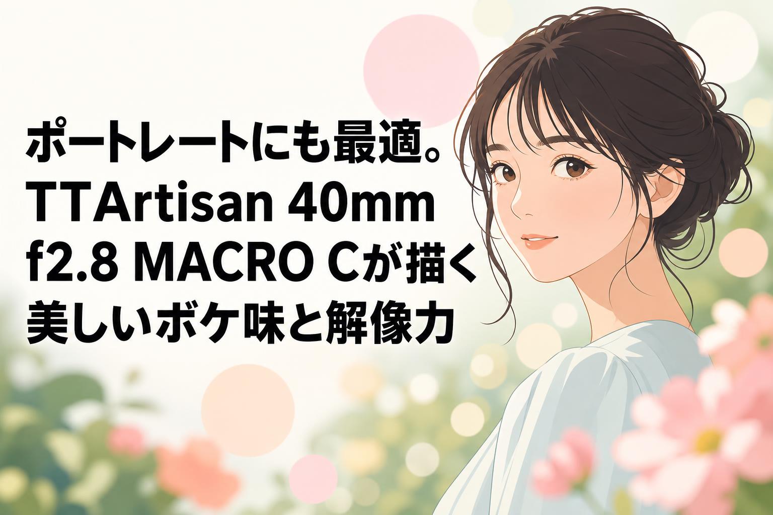 ポートレートにも最適。TTArtisan 40mm f2.8 MACRO Cが描く美しいボケ味と解像力