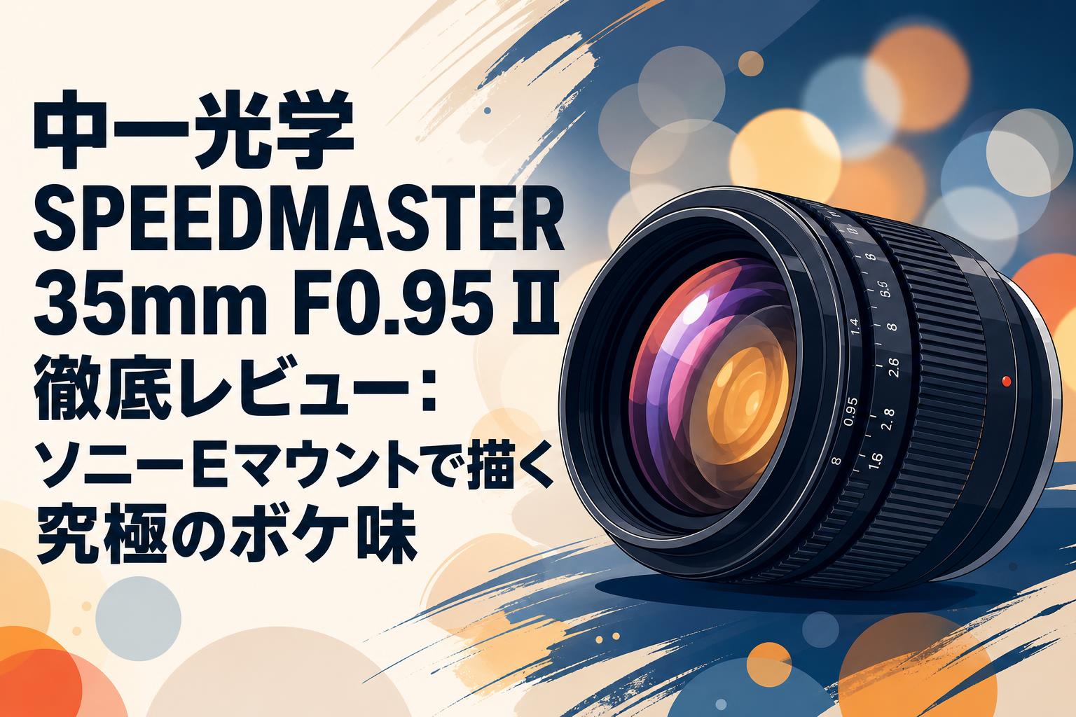 中一光学 SPEEDMASTER 35mm F0.95 II 徹底レビュー：ソニーEマウントで描く究極のボケ味