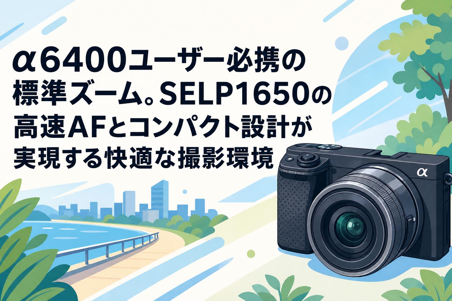 α6400ユーザー必携の標準ズーム。SELP1650の高速AFとコンパクト設計が実現する快適な撮影環境