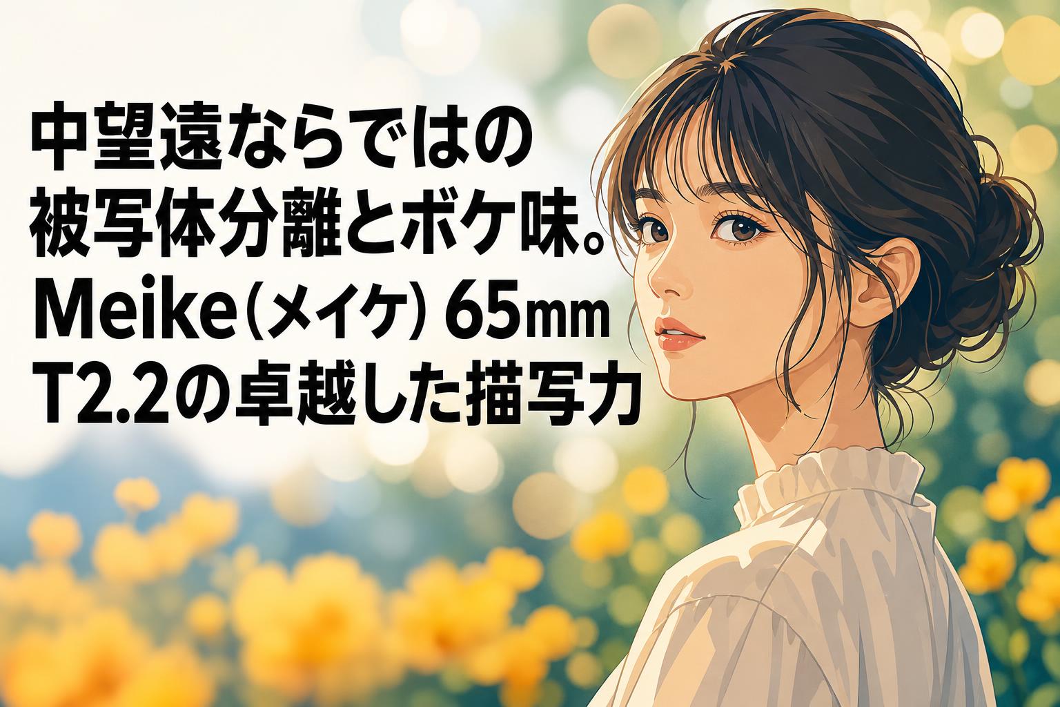 中望遠ならではの被写体分離とボケ味。Meike(メイケ) 65mm T2.2の卓越した描写力