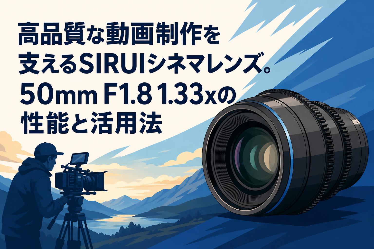 高品質な動画制作を支えるSIRUIシネマレンズ。50mm F1.8 1.33xの性能と活用法