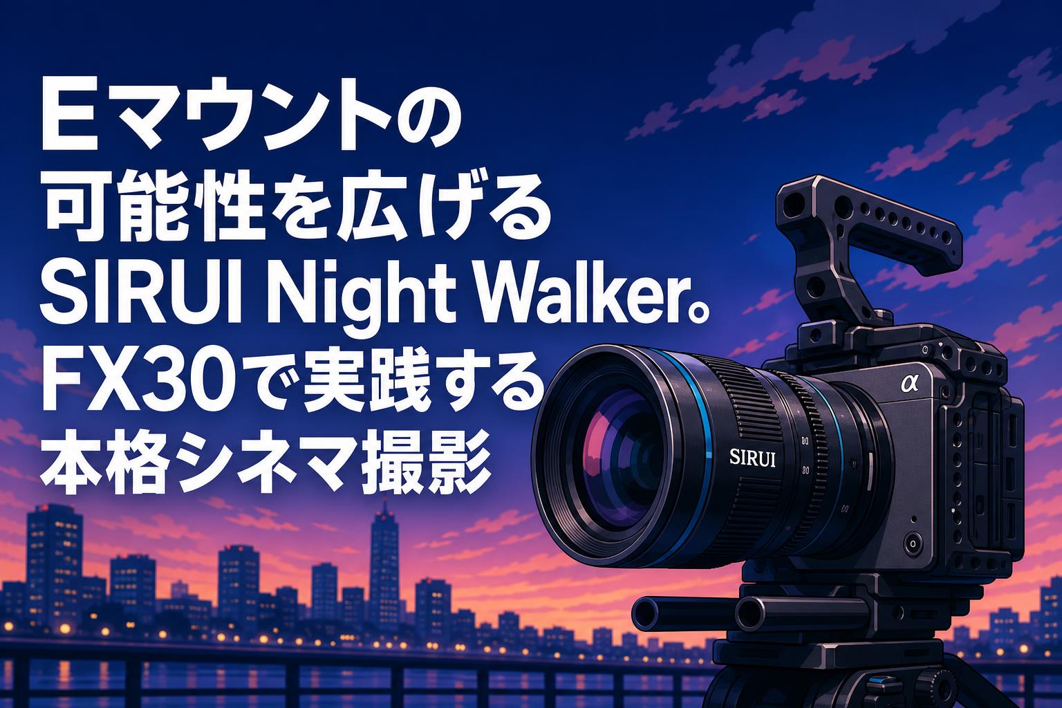 Eマウントの可能性を広げるSIRUI Night Walker。FX30で実践する本格シネマ撮影