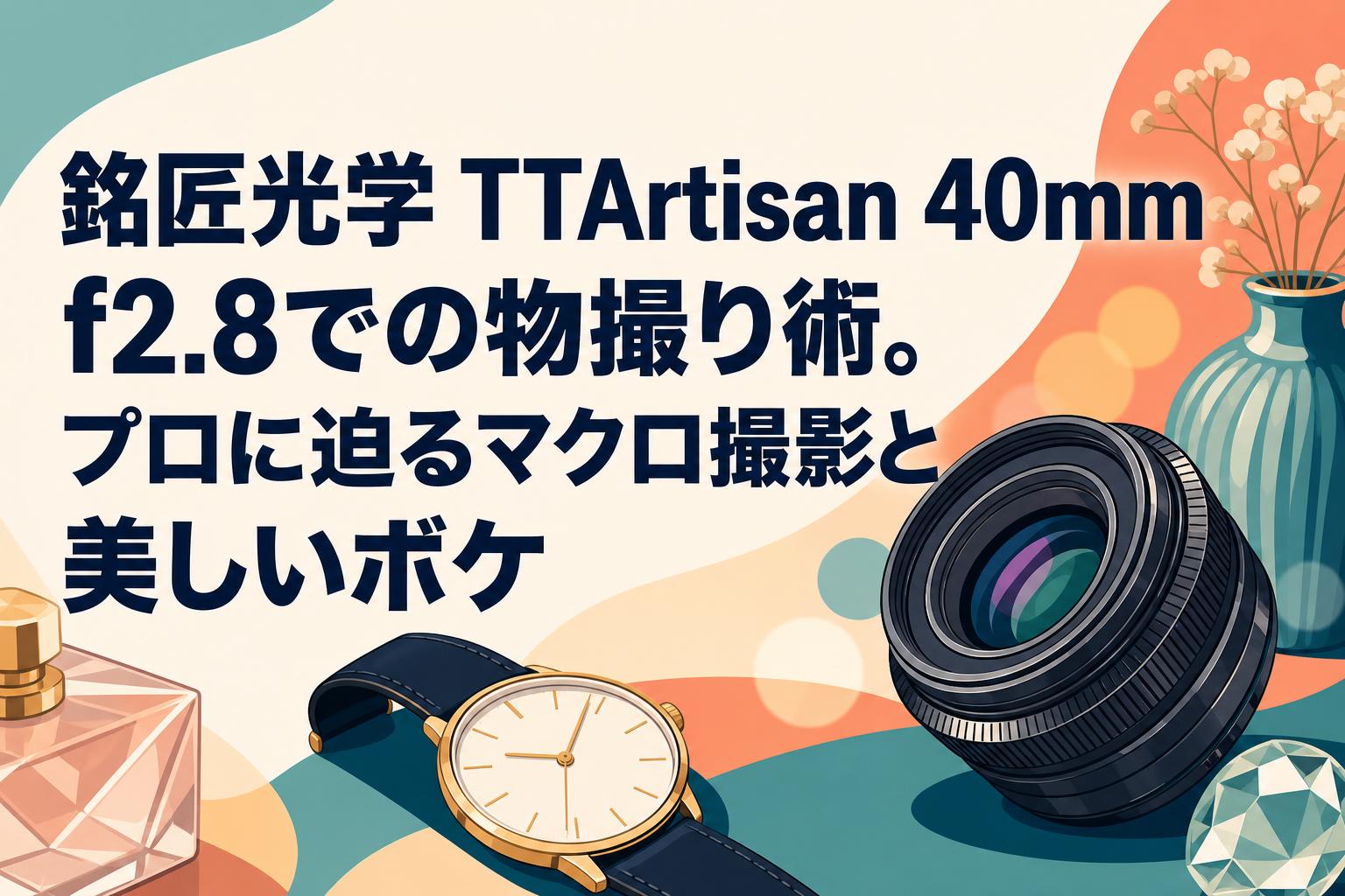 銘匠光学 TTArtisan 40mm f2.8での物撮り術。プロに迫るマクロ撮影と美しいボケ