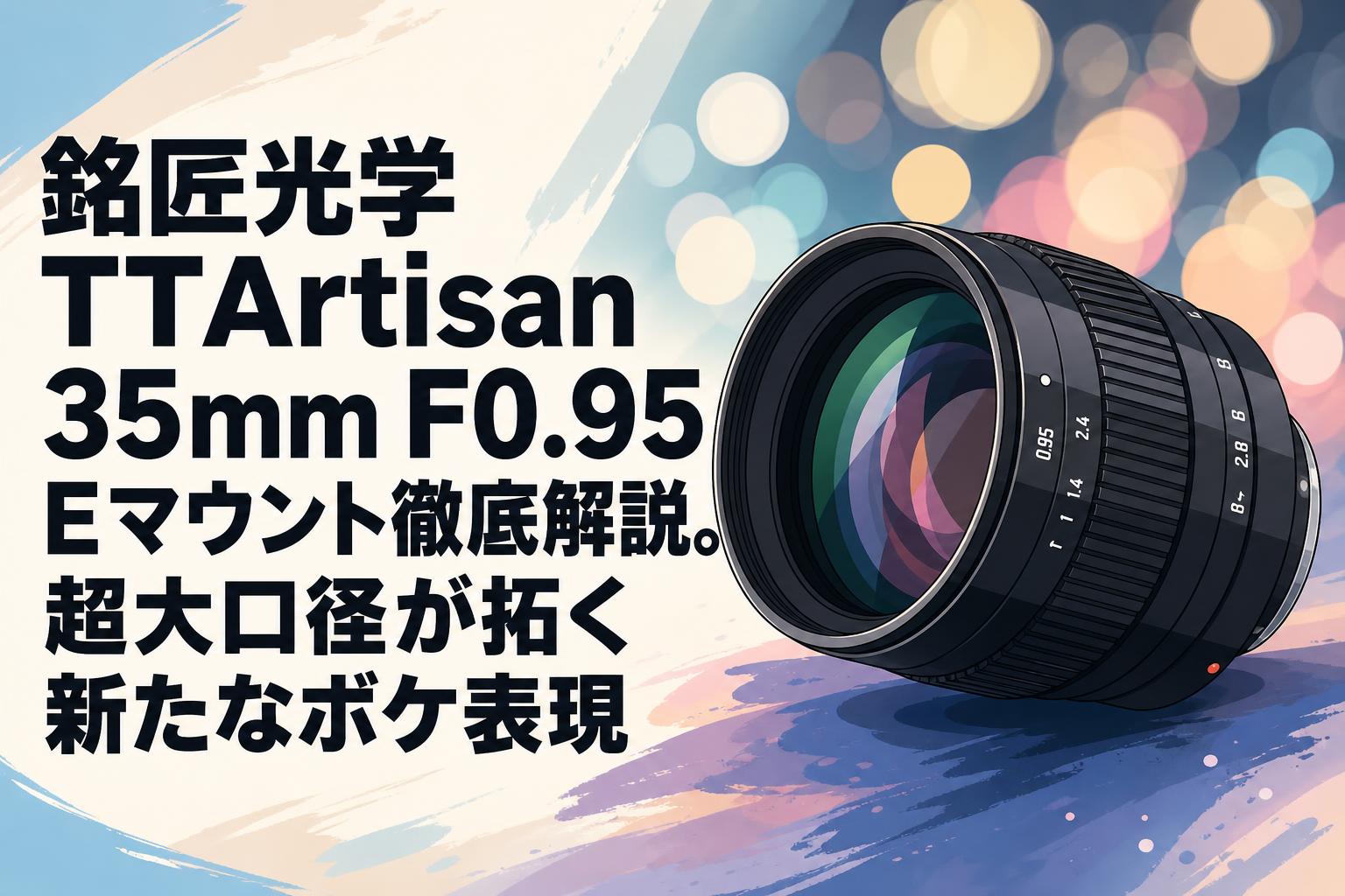 銘匠光学 TTArtisan 35mm F0.95 Eマウント徹底解説。超大口径が拓く新たなボケ表現