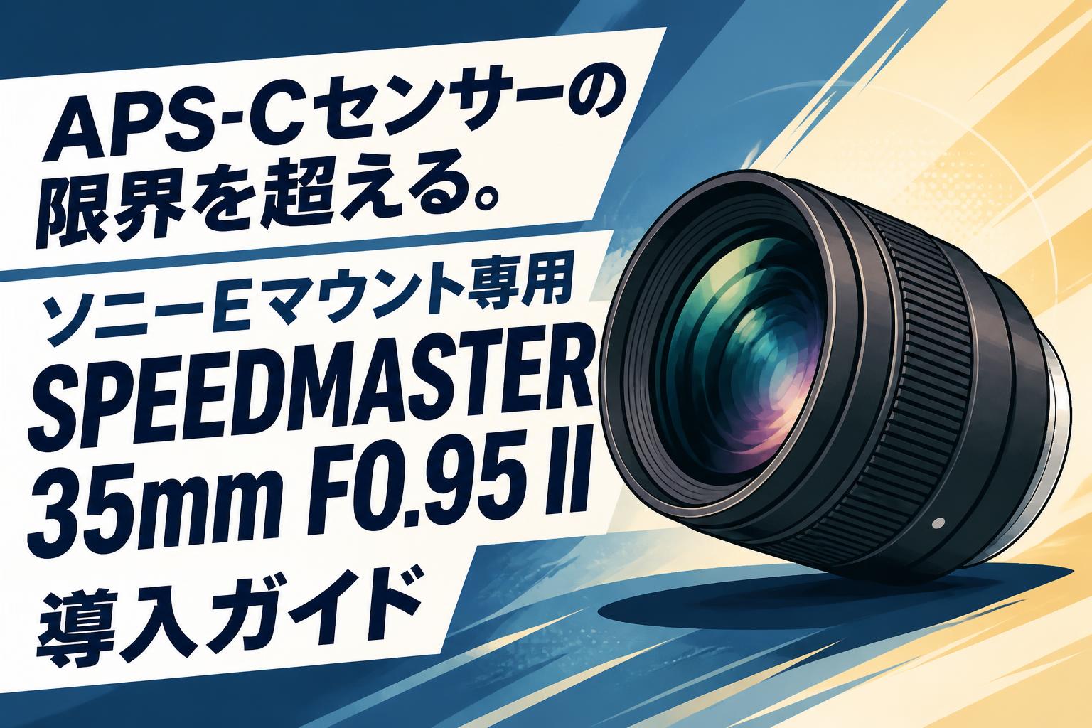 APS-Cセンサーの限界を超える。ソニーEマウント専用 SPEEDMASTER 35mm F0.95 II 導入ガイド