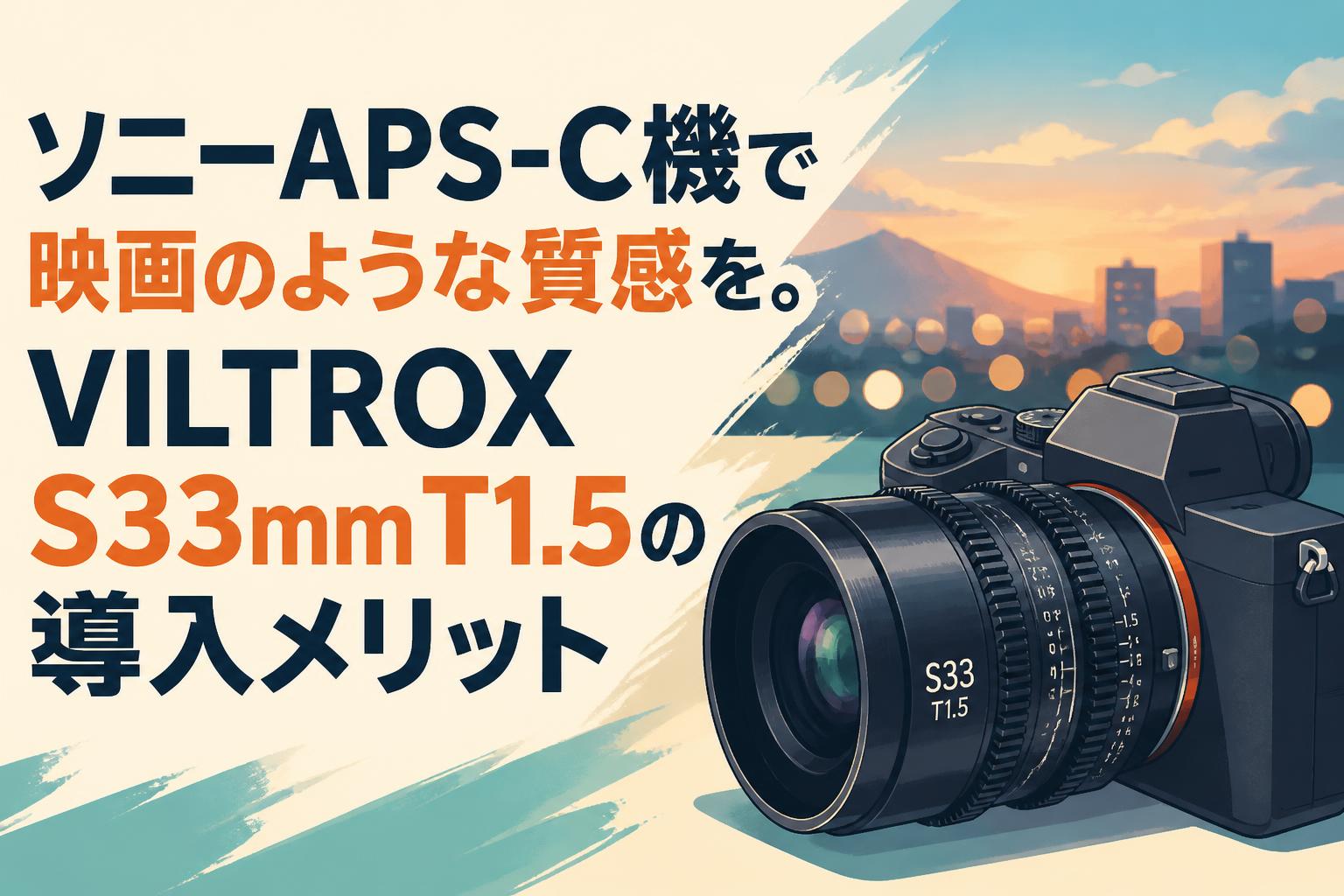 ソニーAPS-C機で映画のような質感を。VILTROX S33mm T1.5の導入メリット