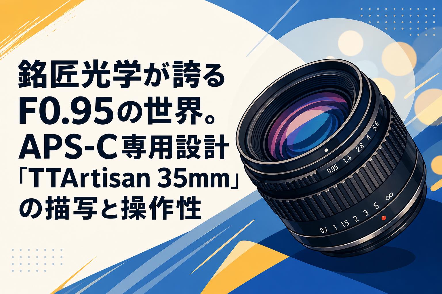 銘匠光学が誇るF0.95の世界。APS-C専用設計「TTArtisan 35mm」の描写と操作性