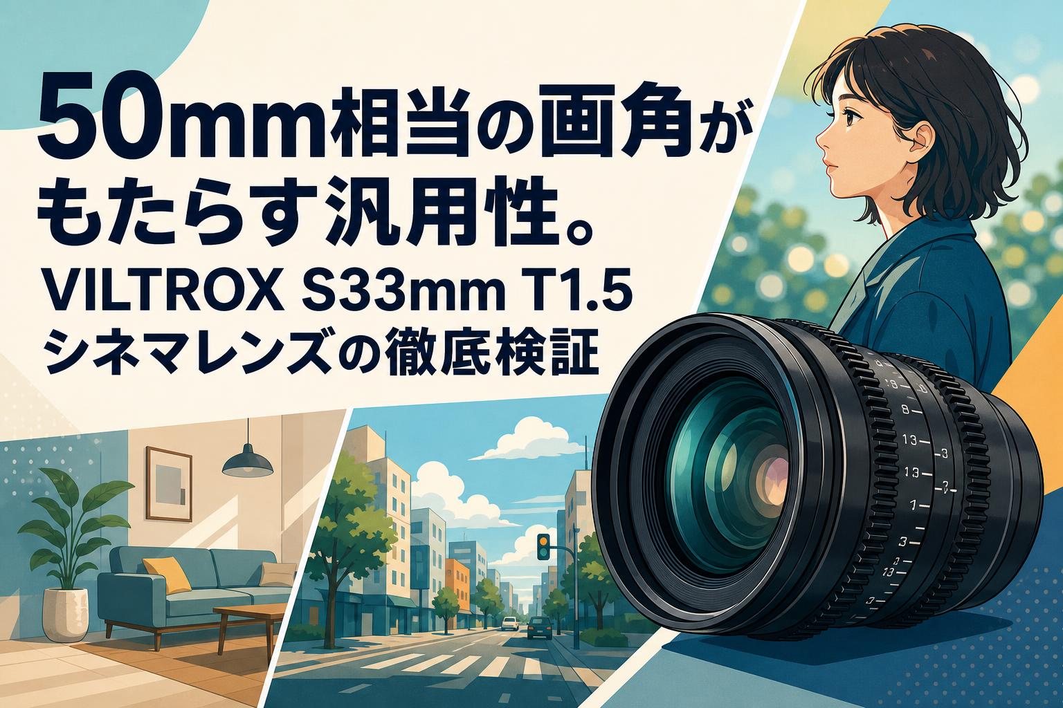 50mm相当の画角がもたらす汎用性。VILTROX S33mm T1.5シネマレンズの徹底検証