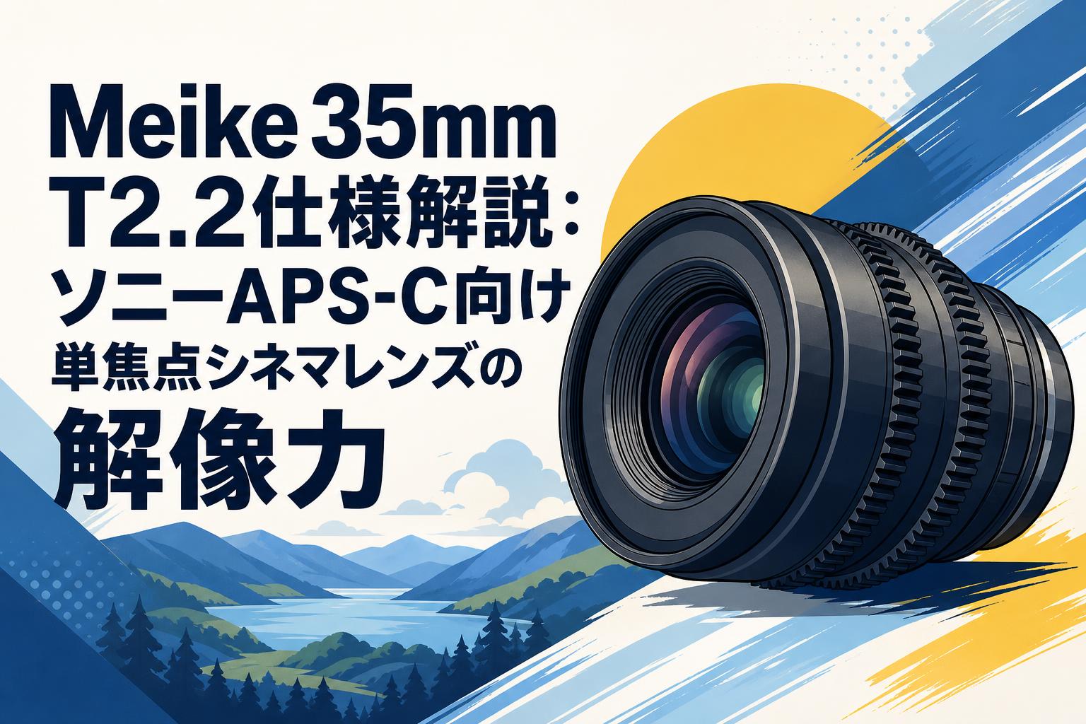Meike 35mm T2.2仕様解説：ソニーAPS-C向け単焦点シネマレンズの解像力