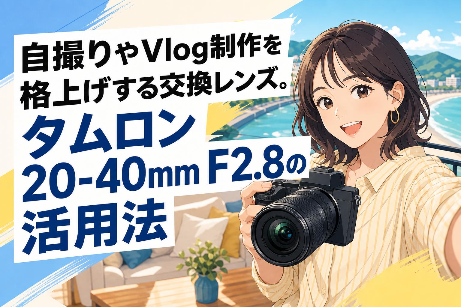 自撮りやVlog制作を格上げする交換レンズ。タムロン 20-40mm F2.8の活用法