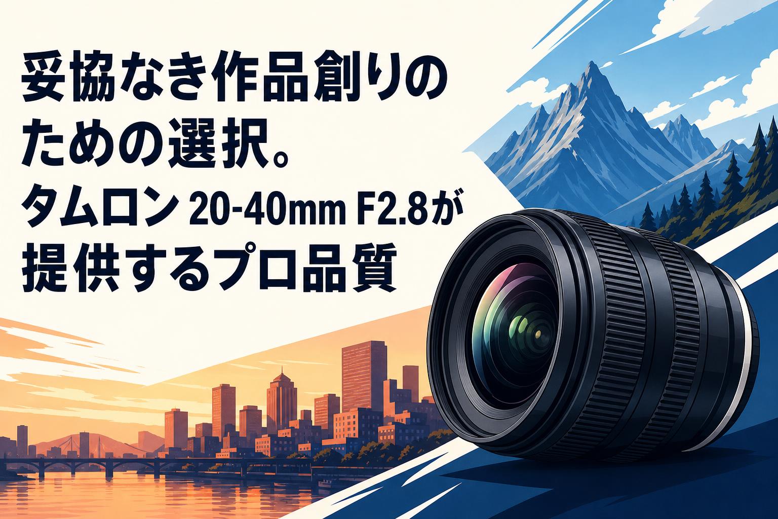 妥協なき作品創りのための選択。タムロン 20-40mm F2.8が提供するプロ品質
