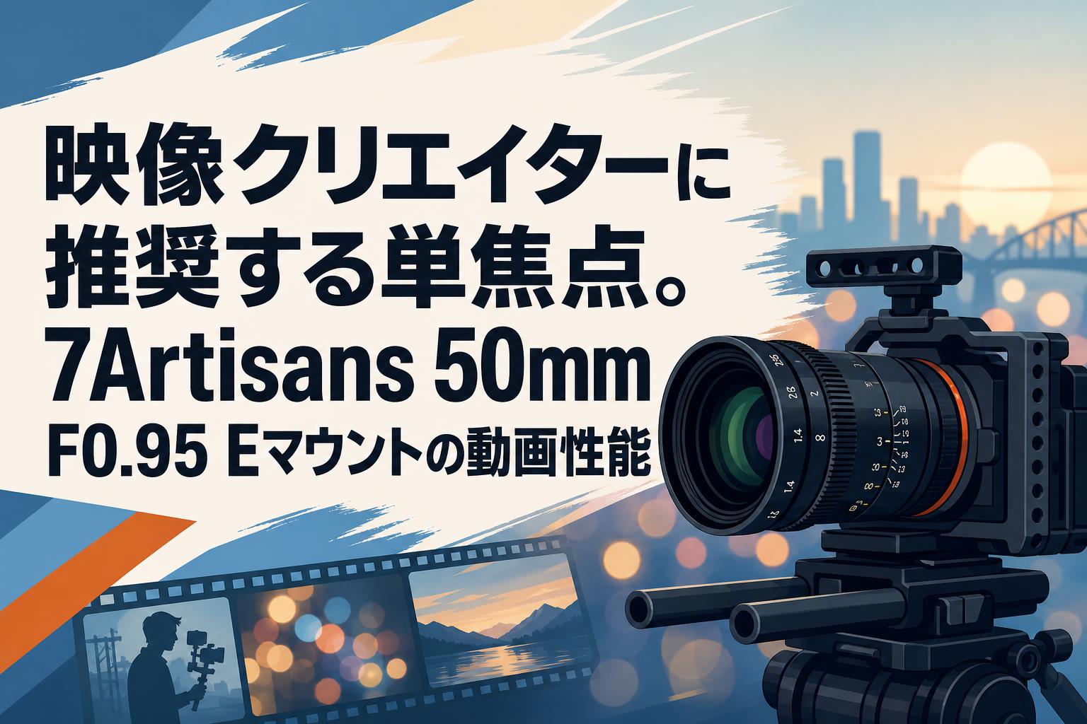 映像クリエイターに推奨する単焦点。7Artisans 50mm F0.95 Eマウントの動画性能