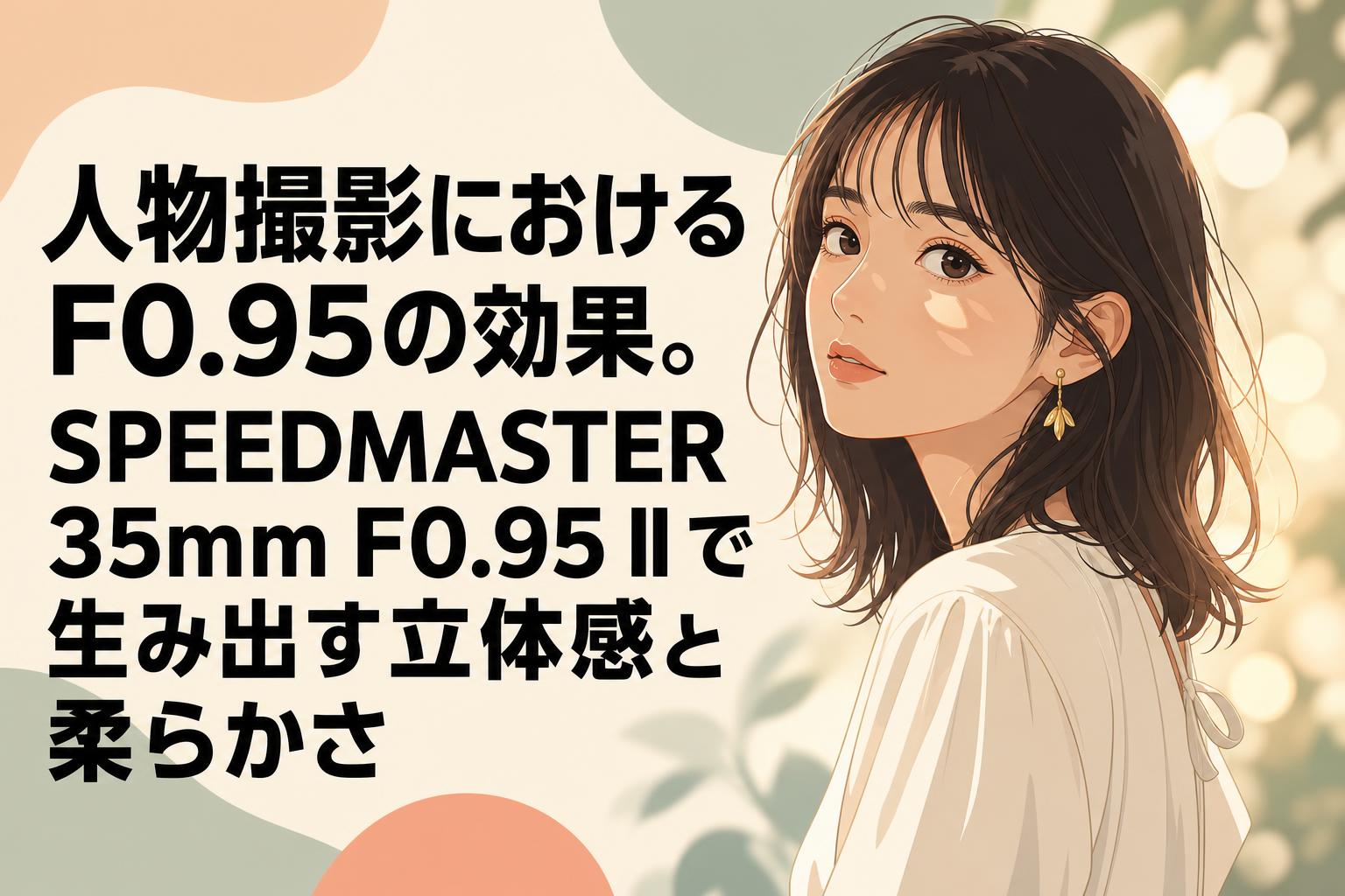 人物撮影におけるF0.95の効果。SPEEDMASTER 35mm F0.95 II で生み出す立体感と柔らかさ