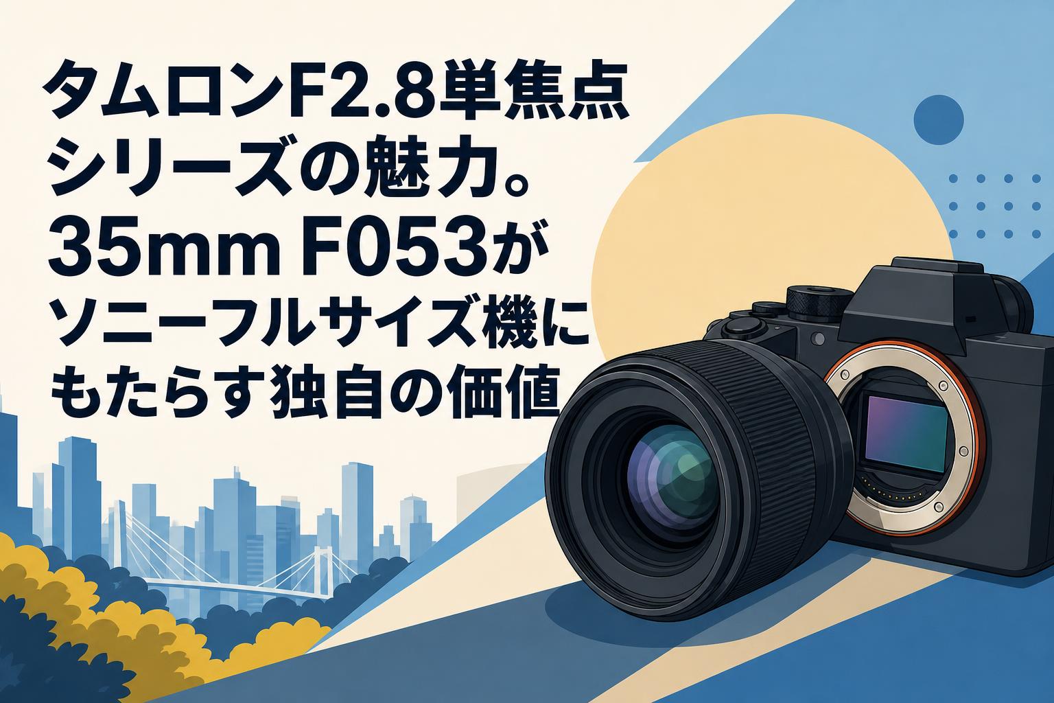タムロンF2.8単焦点シリーズの魅力。35mm F053がソニーフルサイズ機にもたらす独自の価値