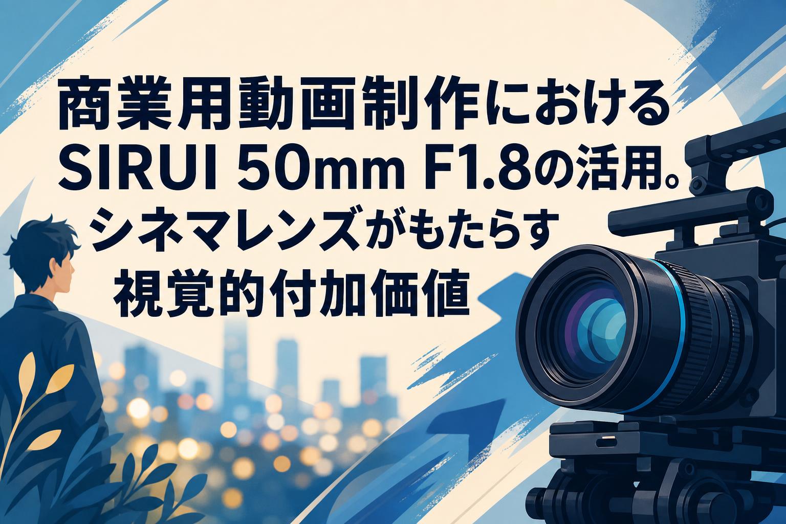 商業用動画制作におけるSIRUI 50mm F1.8の活用。シネマレンズがもたらす視覚的付加価値