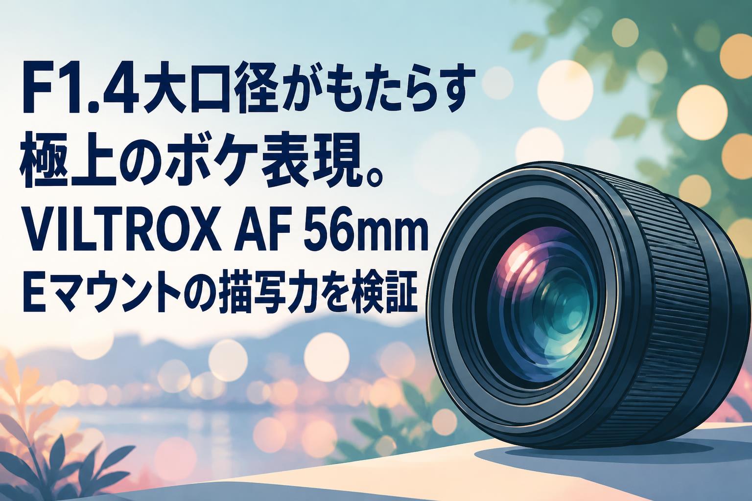 F1.4大口径がもたらす極上のボケ表現。VILTROX AF 56mm Eマウントの描写力を検証
