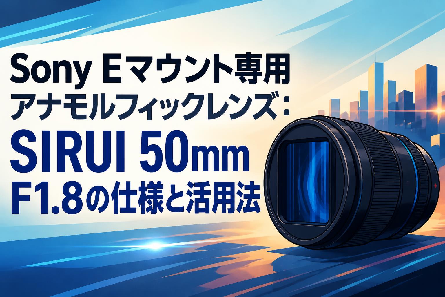 Sony Eマウント専用アナモルフィックレンズ：SIRUI 50mm F1.8の仕様と活用法