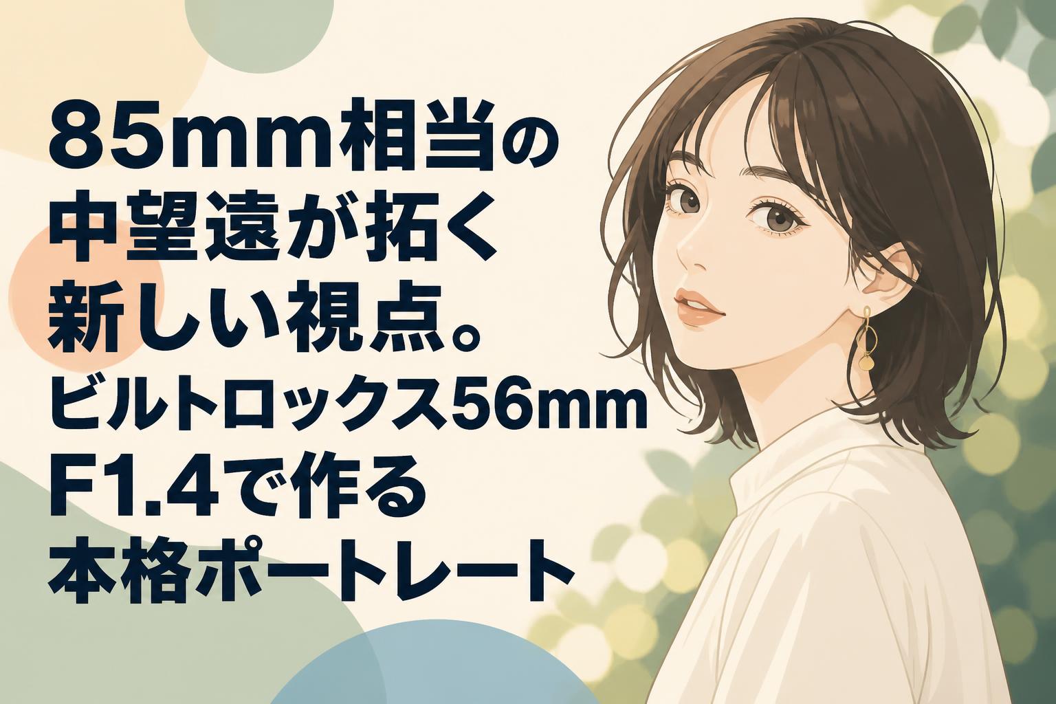 85mm相当の中望遠が拓く新しい視点。ビルトロックス56mm F1.4で作る本格ポートレート