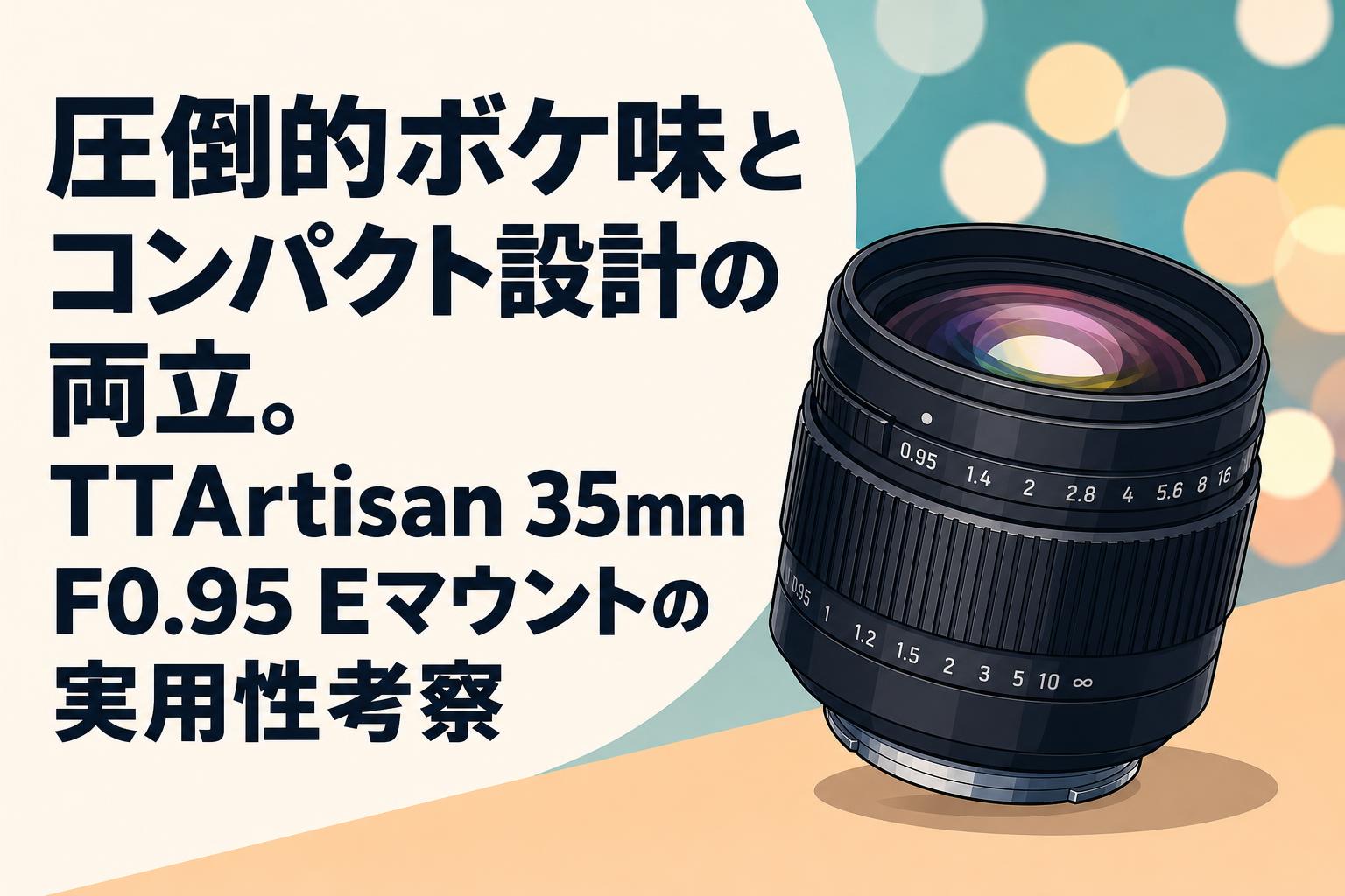 圧倒的ボケ味とコンパクト設計の両立。TTArtisan 35mm F0.95 Eマウントの実用性考察