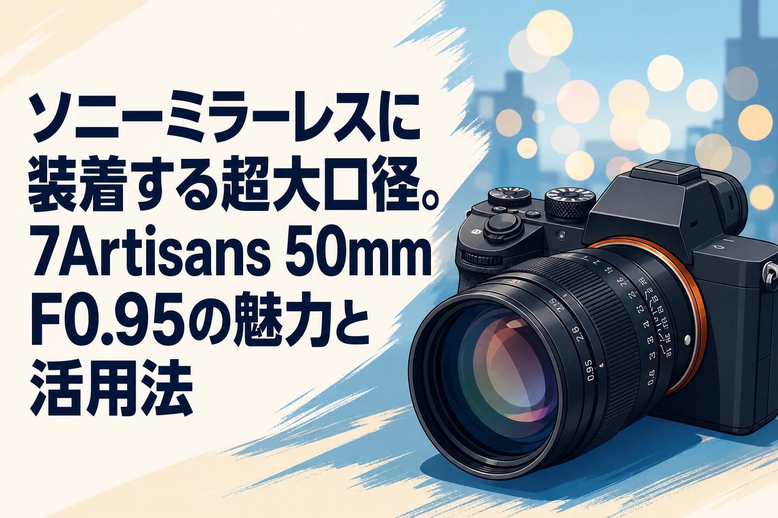ソニーミラーレスに装着する超大口径。7Artisans 50mm F0.95の魅力と活用法