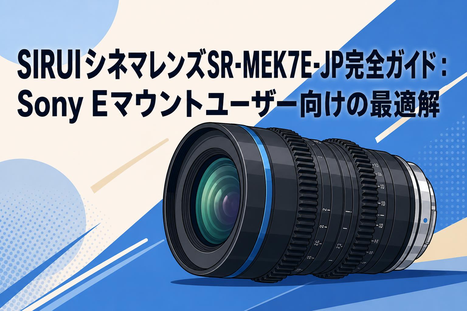 SIRUIシネマレンズSR-MEK7E-JP完全ガイド：Sony Eマウントユーザー向けの最適解